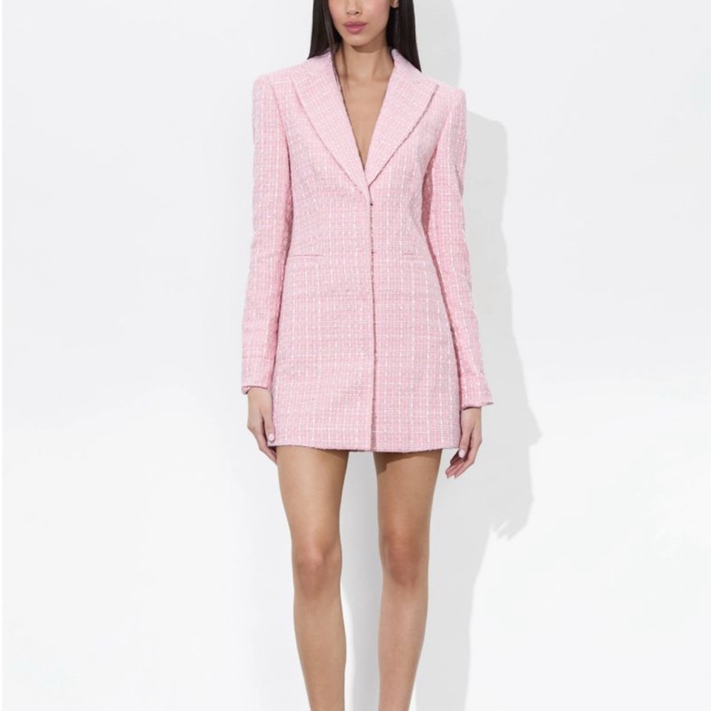 Alice + Olivia Pink Tweed Blazer Dress size 4
